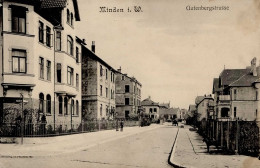 Minden (4950) Gutenbergstrasse I-II (VS/RS Fleckig Ecke Gestaucht) - Minden