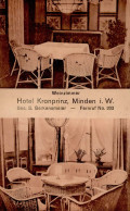 Minden (4950) Hotel Kronprinz S. Gerkensmeier 1920 I-II (RS Fleckig) - Minden