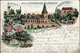 Porta Westfalica (4952) Wittekindsberg Hotel Zur Wittekindsburg Gasthaus Zur Kapelle H. Harmening Aussichtsturm 1897 I-I - Other & Unclassified