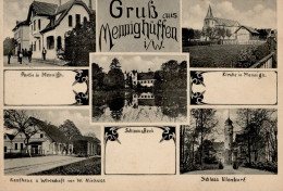 Mennighüffen (4972) Schloss Beek Handlung Und Gasthaus Niehuss Schloss Ulenburg 1912 I - Andere & Zonder Classificatie