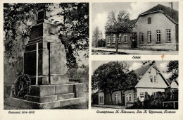 Frotheim (4992) Schule Denkmal Ehrenmal Handlung H. Hülsmann I-II (VS Kleberest Ecke Gestaucht) - Autres & Non Classés