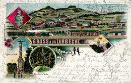 Lübbecke (4990) Bahnhof Eisenbahn Kriegerdenkmal 1902 II (kleine Stauchung, Ecken Abgestoßen) Chemin De Fer - Other & Unclassified