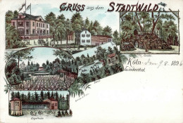 Köln (5000) Vorläufer Gruss Aus Dem Stadtwald 1896 I-II Montagnes - Sager, Xavier