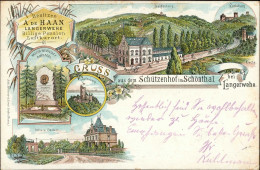 Schönthal (5163) Gasthaus Zum Schützenhof Kaiser Wilhelm I. Denkmal Eisenbahn I- Chemin De Fer - Other & Unclassified