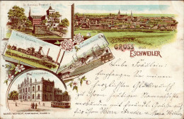 Eschweiler (5180) Zeche Grube Eschweiler Schützenhaus Zeche Phoenix Krankenhaus St. Antonius Straßenbahn 1900 II (Stauch - Other & Unclassified