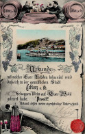 Koblenz (5400) Urkunde Schoppen Wein Auf Euer Wohl 1909 I-II Vigne - Otros & Sin Clasificación
