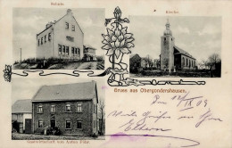 Obergondershausen (5401) Schule Gasthaus Fähr 1909 I- - Altri & Non Classificati