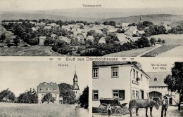 Dornholzhausen (5429) Kirche Gasthaus Karl May 1913 I-II - Altri & Non Classificati