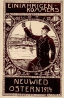 NEUWIED (5450) - STUDENTEN-COMMERS NEUWIED Ostern 1914 Künstlerkarte Sign. O.Fischer I Paques - Neuwied