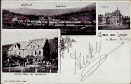 Lieser (5550) Gasthaus Mehn Schloss 1901 I-II (Randmangel, Fleckig) - Other & Unclassified