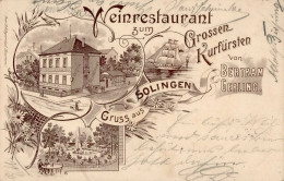 Solingen (5650) Gasthaus Zum Grossen Kurfürsten 1898 II (Stauchung) - Autres & Non Classés