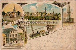 Breckerfeld (5805) Hotel Zur Post Kriegerdenkmal 1898 II (Stauchung) - Hagen