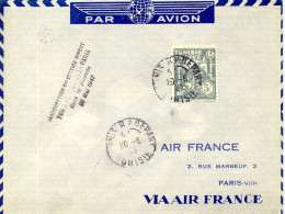 Aérophilatélie-Inauguration Du Service Directe TUNIS-MARSEILLE-PARIS Dansla Journée Par Air-France-cachet De Tunis Du 20 - Premiers Vols