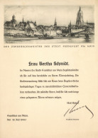 Frankfurt Am Main (6000) WK II Urkunde Zum Altersjubeltag 19. Juli 1940 II - Frankfurt A. Main