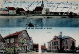 Ginsheim-Gustavsburg (6095) Gasthaus Zur Post Schule II (Stauchung) - Autres & Non Classés