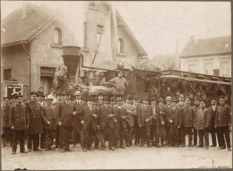 Eberstadt (6100) Letzte Fahrt Der Dampf-Straßenbahn 1. Mai 1914 Hartpappe-Foto Ca. 13x17cm - Darmstadt