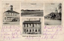 Braunshardt (6108) Schule Gasthaus Zur Goldenen Krone II (Stauchung, Marke Entfernt) - Darmstadt