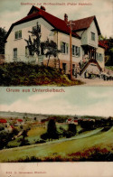 Unterdielbach (6121) Gasthaus Zur Wolfsschlucht Peter Henrich 1909 I-II (Randstauchungen, Abdruck Fotoecken) - Otros & Sin Clasificación