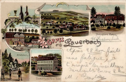 Lauerbach (6120) Gasthaus Zum Bauernhof Schießstand Diamantenschleiferei Farben Fabrik Matthies 1903 I-II (fleckig) - Altri & Non Classificati