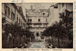 Wiesbaden (6200) Hotel Und Badhaus Kölnischer Hof Gartenansicht 1919 I-II - Wiesbaden