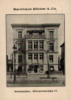 Wiesbaden (6200) Werbe-Karte Bankhaus Böcker & Co. II- (kleiner Einriss, Stauchung) - Wiesbaden