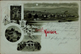 Haiger (6342) Mondschein-Karte Schützenhaus 1898 II (Stauchung) - Autres & Non Classés