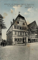 Friedberg (6360) Gasthaus Metzgerei Heinrich Rosenschon Kaiserstrasse 49 1916 I-II (fleckig) - Autres & Non Classés