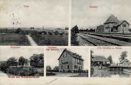 Niederdorfelden (6369) Bahnhof Gasthaus Zum Bahnhof 1913 II (Stauchung, Kleine Einkerbung) - Other & Unclassified