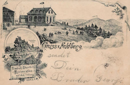 Feldberg (6384) Gasthaus Friedrich Sturm Altkönig 1896 Vorläufer I-II (fleckig) - Autres & Non Classés