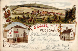 Treisberg (6384) Gasthaus Zum Aussichtsturm Schule 1903 I-II (fleckig) - Other & Unclassified