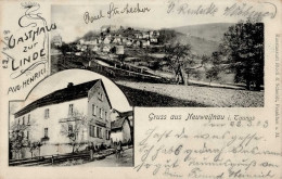 Neuweilnau (6395) Gasthaus Zur Linde 1903 I-II (fleckig) - Other & Unclassified