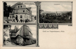 Poppenhausen (6416) Gasthaus Metzgerei Leopold Schönberg II- (Bugspuren) - Altri & Non Classificati