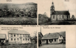 Seiferts (6414) Kirche Gasthaus Zum Goldenen Stern Handlung E. Büttner II- (Eckstauchung, Beschnitten) - Andere & Zonder Classificatie