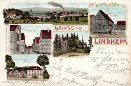 Lindheim (6472) Hauptstrasse Gasthaus Zum Stern Haushaltungsschule 1901 I-II (Marke Entfernt) - Otros & Sin Clasificación