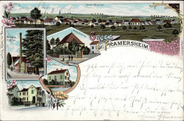 Framersheim (6509) Postamt Ev. Kirche 1900 I- - Altri & Non Classificati