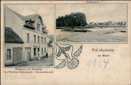 Frei-Weinheim (6507) Gasthaus Schweikard 1914 II (Stauchung) - Altri & Non Classificati