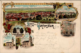 Guntersblum (6524) Kriegerdenkmal Kath. Kirche Ev. Kirche 1903 I- - Other & Unclassified