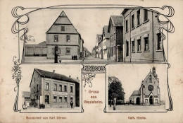 Gaulsheim (6530) Gasthaus Börner Kath. Kirche 1914 II (kleine Stauchung) - Autres & Non Classés