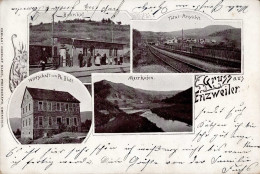 Enzweiler (6580) Gasthaus Blatt Bahnhof Hafen 1902 I-II - Autres & Non Classés
