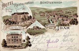 Idar Oberstein (6580) Hotel Schützenhof 1897 II (kleine Stauchung, Ecken Abgestoßen) - Other & Unclassified