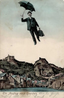 Oberstein (6580) Fliegender Mensch Mit Schirm 1904 II (Stauchung) - Sonstige & Ohne Zuordnung