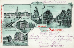 Saarlouis (6630) Kriegerdenkmal Hauptbahnhof Cafe Levi 1908 I- - Autres & Non Classés
