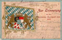 Bad Dürkheim (6702) Wappen Prägedruck Wurstmarkt 1900 I-II (fleckig) - Autres & Non Classés
