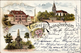 Rheingönheim (6700) Schulhaus Kriegerdenkmal 1900 I- - Autres & Non Classés