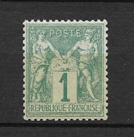 France  No 61 , Type 1 , Neuf , ** , Sans Charniere , Tres Bien Centré, Et Signé Calves , Superbe . - 1876-1878 Sage (Typ I)