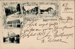 Leimersheim (6729) Gasthaus Zur Sonne Und Anker Bierbrauerei Zum Lamm Kirche Pfarrhaus 1900 I-II (fleckig) - Autres & Non Classés