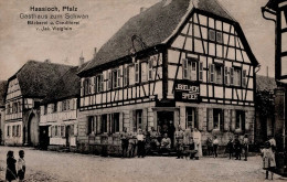 HASSLOCH,Pfalz (6733) - Gasthaus Zum Schwanen Beschrieben Ecke Gestoßen II - Andere & Zonder Classificatie