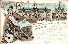 Mannheim (6800) 15. Verbands-Schiessen Des Badischen-Pfälzischen- Und Mittelrheinischen Schützenbundes 1896 Vorläufer I- - Mannheim