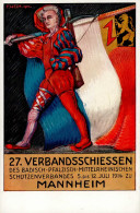 Mannheim (6800) 27. Verbandsschießen Des Badisch-Pfälzisch-Mittelrheinischen Schützenverbandes 5. Bis 12. Juli 1914 Sign - Mannheim