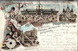 Mannheim (6800) Vorläufer 1896 15. Verbandsschießen Des Badischen- Pfälzischen- Und Mittelrheinischen Schützenbundes 21. - Mannheim